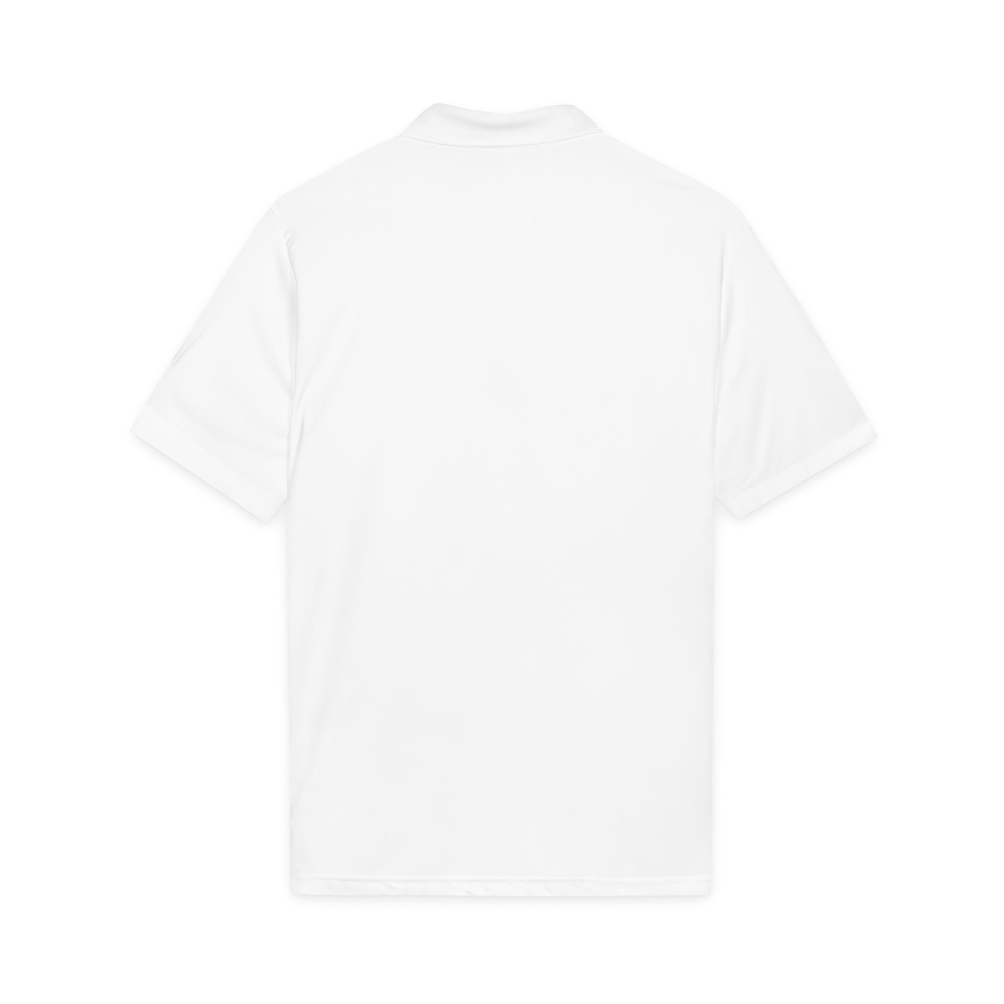Men's Polo Shirt — Embroidered Polo Player with Cherry Blossom Accent