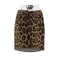 Leopard Print Pencil Skirt — Women's Animal Print High-Waist AOP Skirt