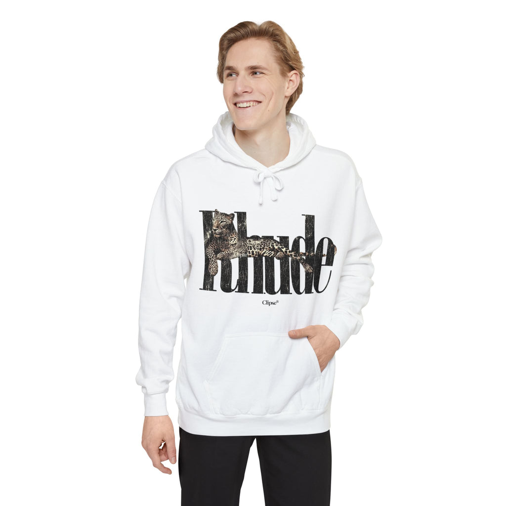 Attitude Leopard Print Hoodie — Graphic Text Pullover