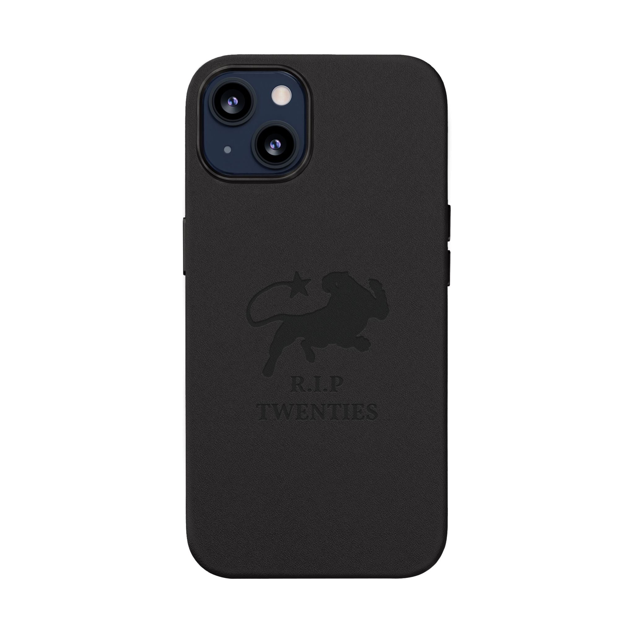 PU Leather Phone Case — Embossed 'R.I.P Twenties' Retro Cartoon Design