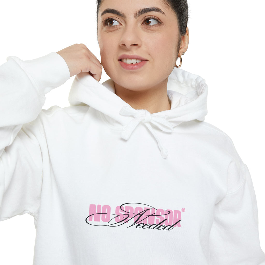 Hoodie — 'All Smiles' Pink Script Graphic Hooded Sweatshirt
