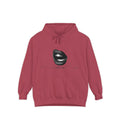 Graphic Lip Print Hoodie — Bold Monochrome Smile Design