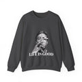 Graphic Crewneck Sweatshirt — "Life Is Good" Smoky Portrait - ARSLANHAN
