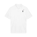 Men's Polo Shirt — Embroidered Polo Player with Cherry Blossom Accent - ARSLANHAN