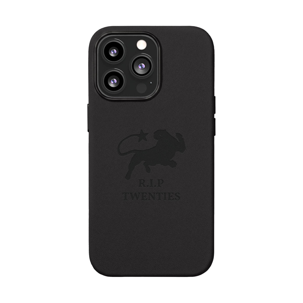 PU Leather Phone Case — Embossed 'R.I.P Twenties' Retro Cartoon Design - ARSLANHAN