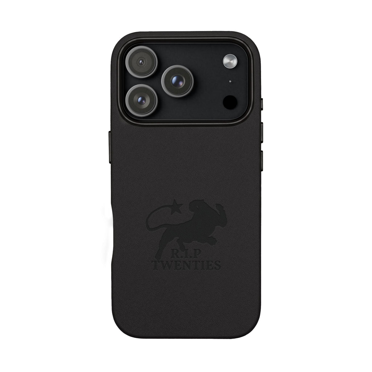 PU Leather Phone Case — Embossed 'R.I.P Twenties' Retro Cartoon Design - ARSLANHAN