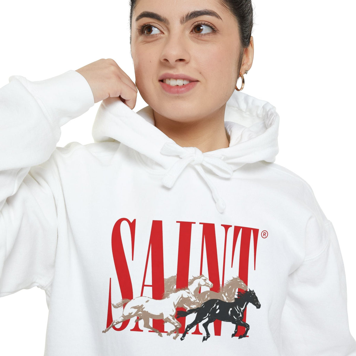 Saint Graphic Hoodie — Vintage Rescue Dog & Puppies Design - ARSLANHAN